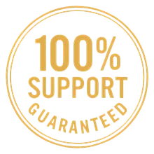 100% support guaranteed badge