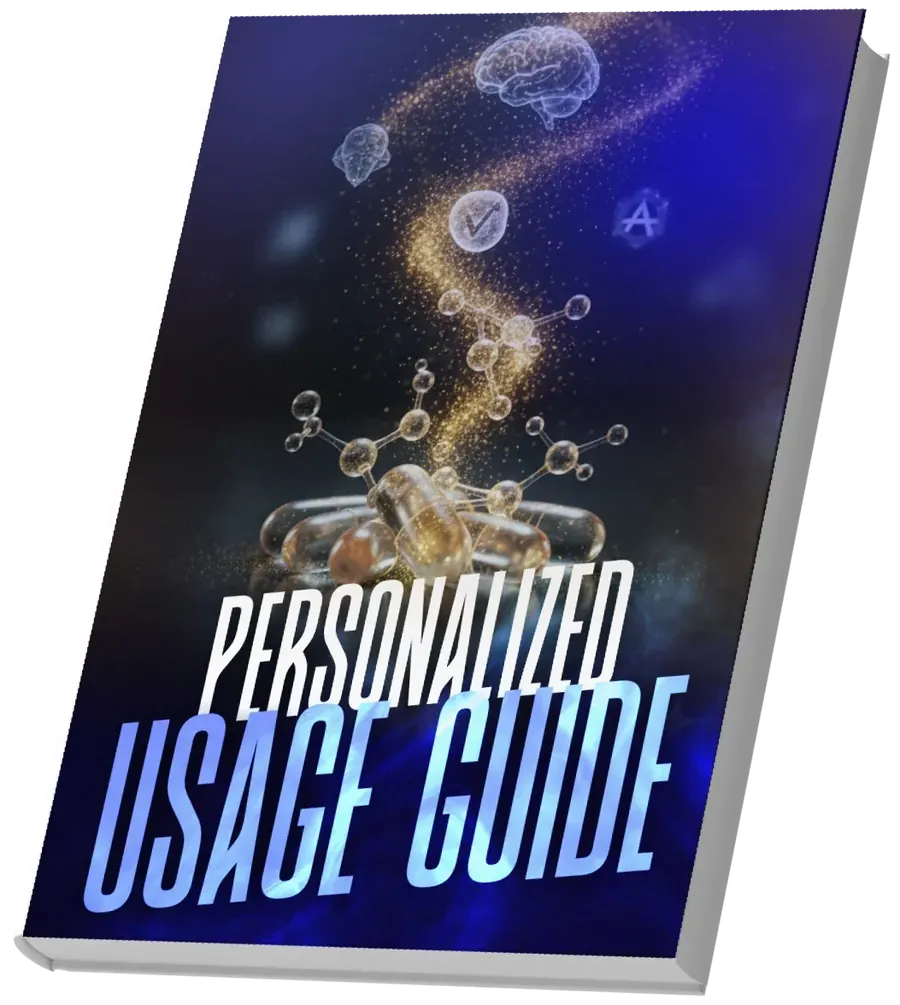 Cover of the Personalized Usage Guide e-book, one of the bonus guides the sales page lists