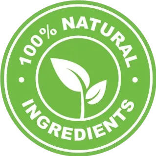 100% natural ingredients badge